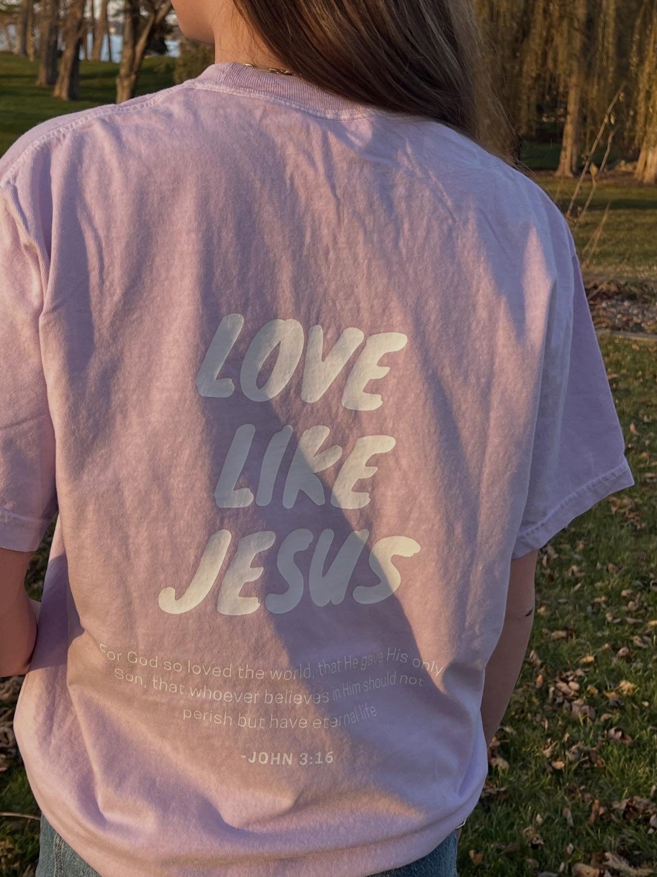 Jesus Loves You  Unisex Tee Orchid