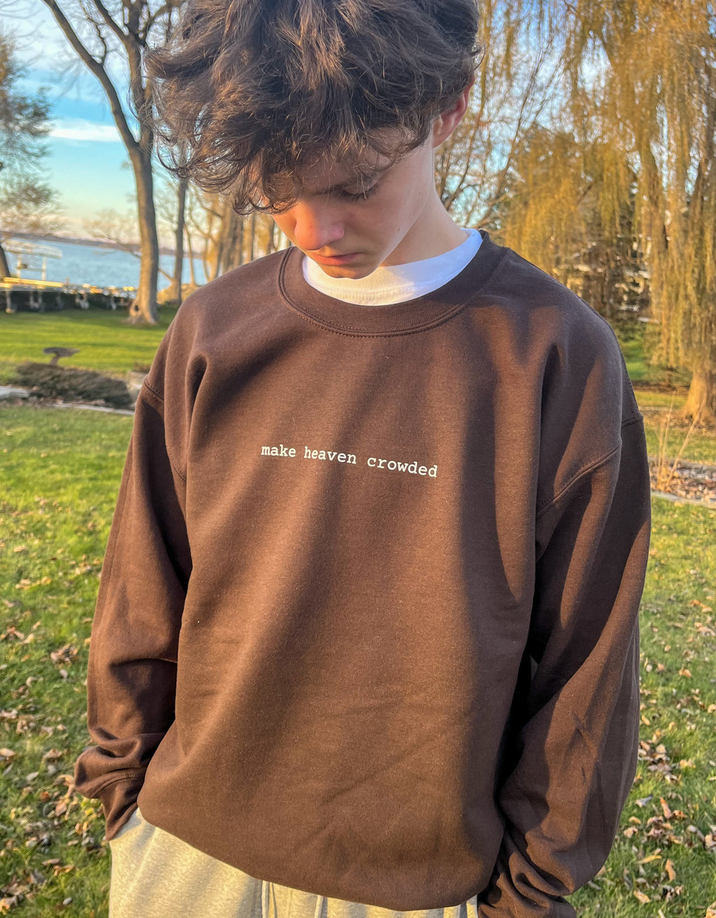 Make Heaven Crowded Unisex Crewneck