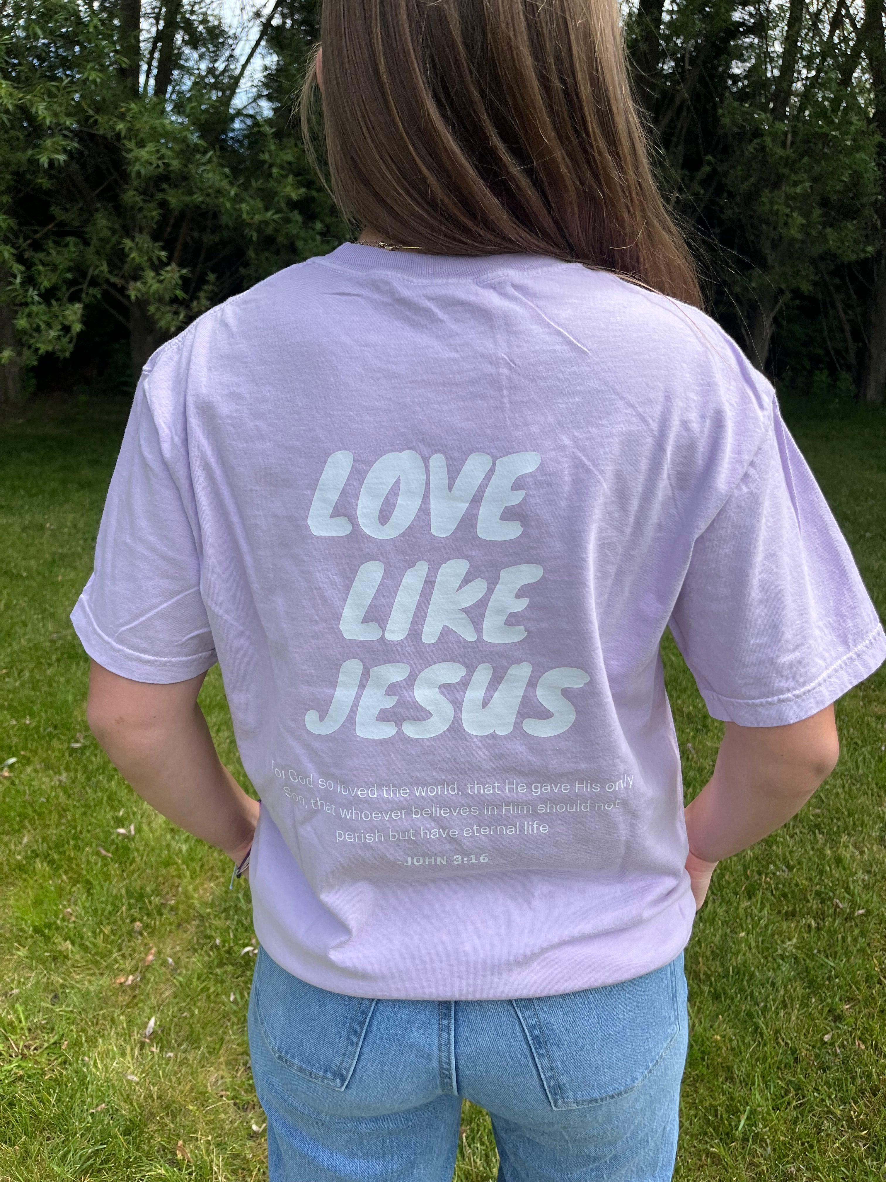 Jesus Loves You  Unisex Tee Orchid