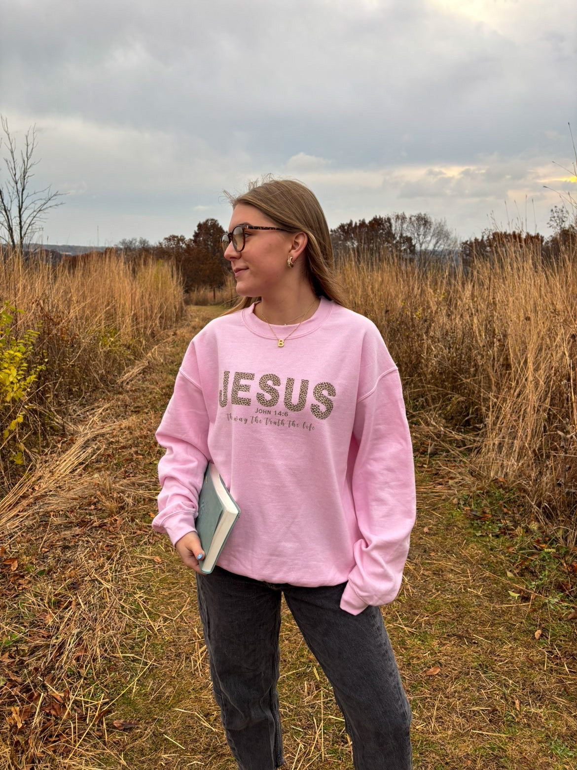 Jesus - Cheeta print Unisex Crewneck